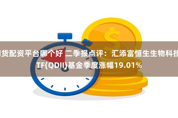 期货配资平台哪个好 二季报点评：汇添富恒生生物科技ETF(QDII)基金季度涨幅19.01%