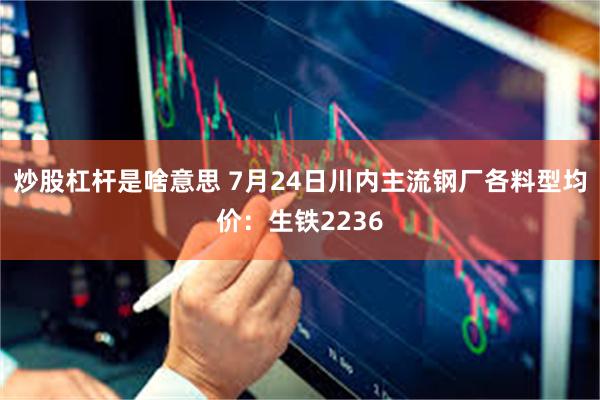 炒股杠杆是啥意思 7月24日川内主流钢厂各料型均价：生铁2236