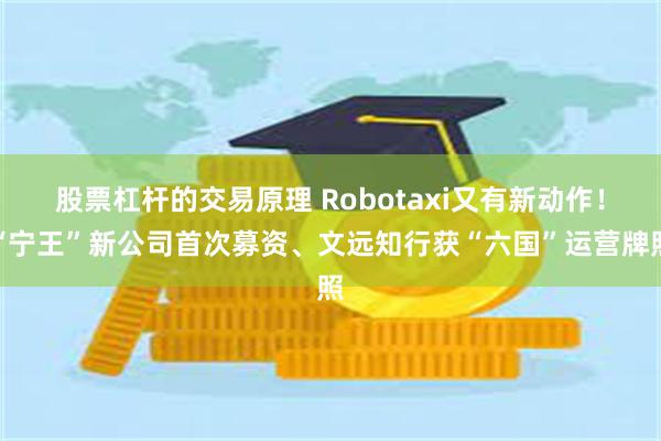 股票杠杆的交易原理 Robotaxi又有新动作！“宁王”新公司首次募资、文远知行获“六国”运营牌照