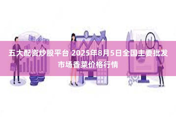 五大配资炒股平台 2025年8月5日全国主要批发市场香菜价格行情